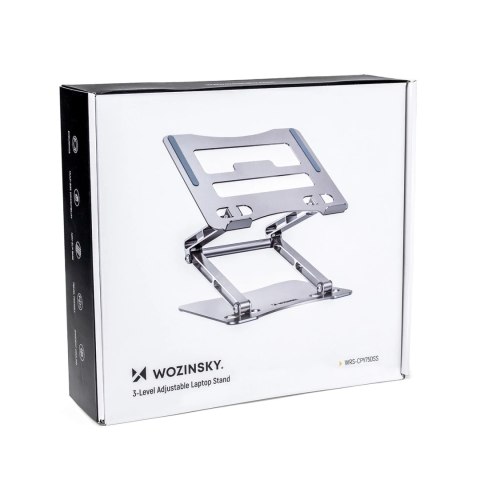 Podstawka pod laptopa, tablet Wozinsky WRS-CPY75DSS aluminiowa + Gratis! podstawka do smartfona - srebrna