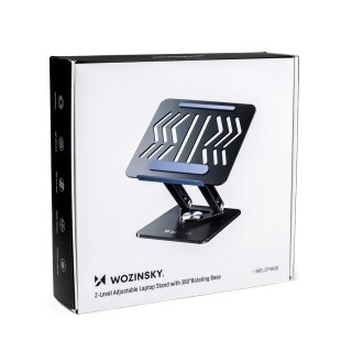 Podstawka pod laptopa, tablet Wozinsky WRS-CPY84SB 360 aluminiowa + Gratis! podstawka do smartfona - czarna