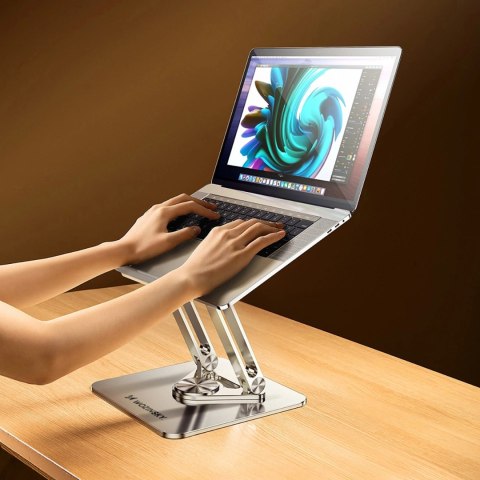 Podstawka pod laptopa, tablet Wozinsky WRS-CPY84SS aluminiowa + Gratis! podstawka do smartfona - srebrna