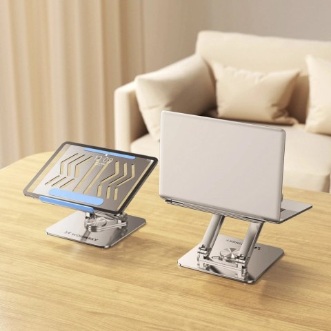 Podstawka pod laptopa, tablet Wozinsky WRS-CPY84SS aluminiowa + Gratis! podstawka do smartfona - srebrna