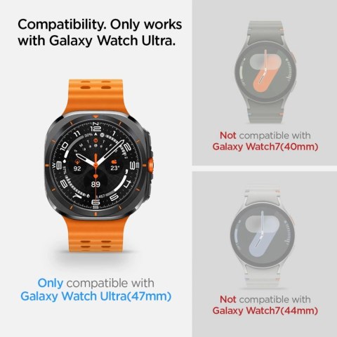Szkło hartowane Spigen Glas.TR EZ Fit na Samsung Galaxy Watch Ultra (47 mm) - przezroczyste (2-pak)
