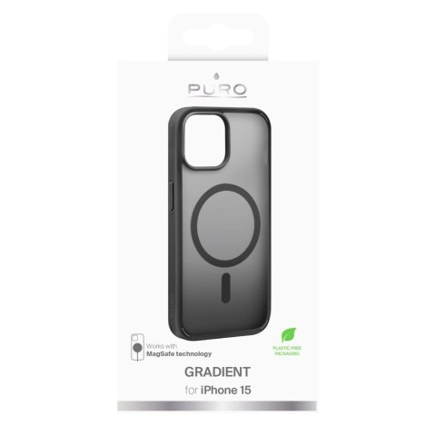 Etui Puro Gradient z MagSafe na iPhone 15 - czarne Etui Puro Gradient z MagSafe na iPhone 15 - czarne