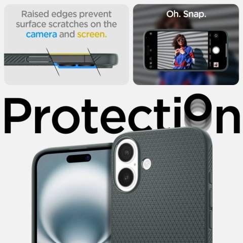 Etui Spigen Liquid Air na iPhone 16 - zielone