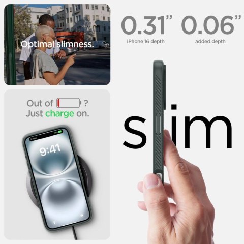 Etui Spigen Liquid Air na iPhone 16 - zielone