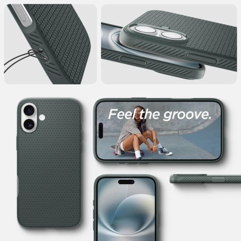 Etui Spigen Liquid Air na iPhone 16 - zielone