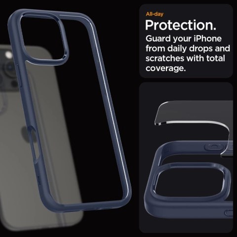 Etui Spigen Ultra Hybrid na iPhone 16 Pro - niebieskie Etui Spigen Ultra Hybrid na iPhone 16 Pro - niebieskie