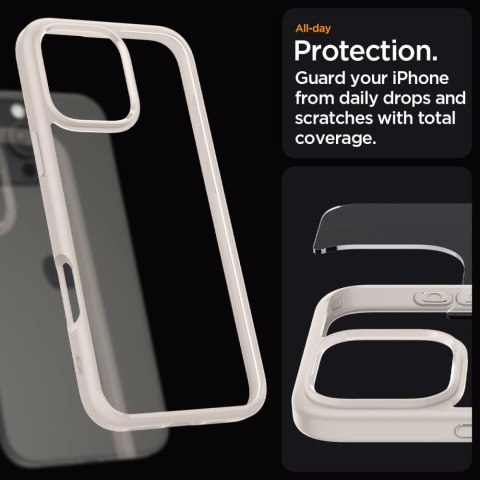Etui Spigen Ultra Hybrid na iPhone 16 Pro - tytanowe Etui Spigen Ultra Hybrid na iPhone 16 Pro - tytanowe