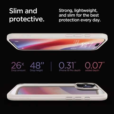 Etui Spigen Ultra Hybrid na iPhone 16 Pro - tytanowe Etui Spigen Ultra Hybrid na iPhone 16 Pro - tytanowe