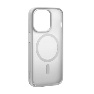 Etui silikonowe Puro Gradient MagSafe do iPhone 15 Pro Max - srebrne