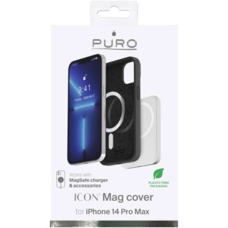 Etui silikonowe Puro Icon Mag MagSafe do iPhone 14 Pro Max - czarne