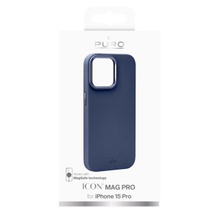 Etui silikonowe Puro Icon Mag Pro MagSafe do iPhone 15 Pro - ciemnoniebieskie