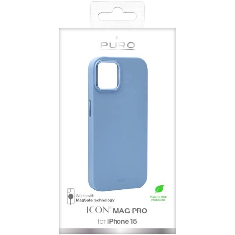 Etui silikonowe Puro Icon Mag Pro MagSafe do iPhone 15 - jasnoniebieskie Etui silikonowe Puro Icon Mag Pro MagSafe do iPhone 15 - jasnoniebieskie
