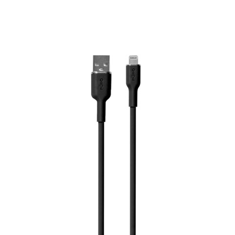 Kabel Puro Soft USB-A - Lightning 1,5m silikonowy - czarny Kabel Puro Soft USB-A - Lightning 1,5m silikonowy - czarny