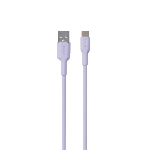 Kabel Puro Soft USB-A - USB-C 1,5m - fioletowy Kabel Puro Soft USB-A - USB-C 1,5m - fioletowy