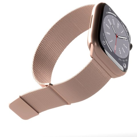 Pasek ze stali nierdzewnej Puro Milanese do Apple Watch 38 / 40 / 41 mm - różowy Pasek ze stali nierdzewnej Puro Milanese do Apple Watch 38 / 40 / 41 mm - różowy