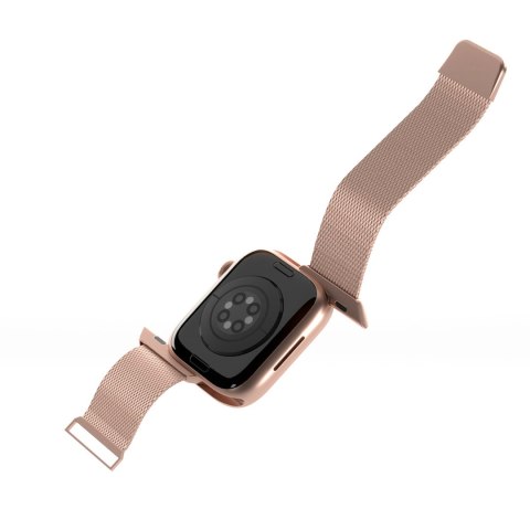 Pasek ze stali nierdzewnej Puro Milanese do Apple Watch 38 / 40 / 41 mm - różowy Pasek ze stali nierdzewnej Puro Milanese do Apple Watch 38 / 40 / 41 mm - różowy