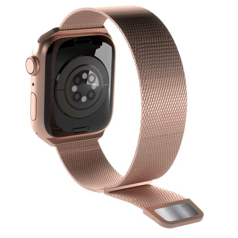 Pasek ze stali nierdzewnej Puro Milanese do Apple Watch 38 / 40 / 41 mm - różowy Pasek ze stali nierdzewnej Puro Milanese do Apple Watch 38 / 40 / 41 mm - różowy