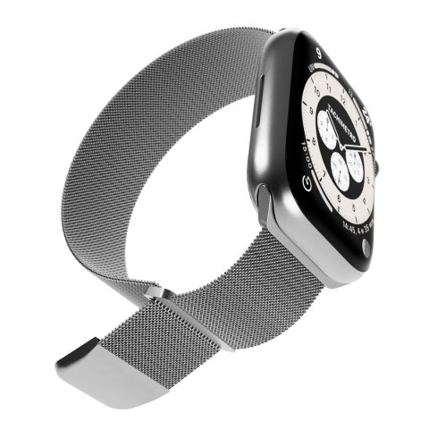 Pasek ze stali nierdzewnej Puro Milanese do Apple Watch 42 / 44 / 45 / 49 mm - srebrny Pasek ze stali nierdzewnej Puro Milanese do Apple Watch 42 / 44 / 45 / 49 mm - srebrny