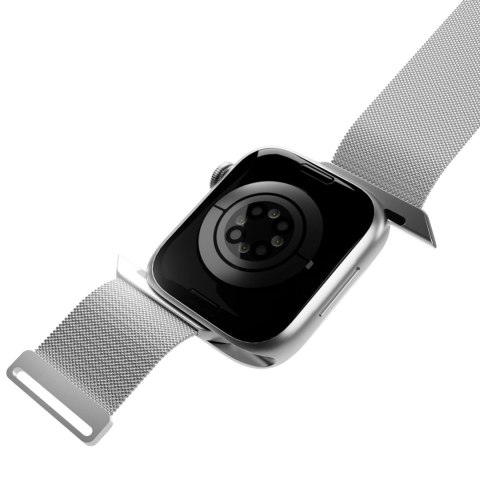 Pasek ze stali nierdzewnej Puro Milanese do Apple Watch 42 / 44 / 45 / 49 mm - srebrny Pasek ze stali nierdzewnej Puro Milanese do Apple Watch 42 / 44 / 45 / 49 mm - srebrny