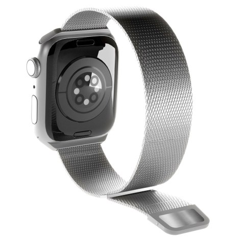 Pasek ze stali nierdzewnej Puro Milanese do Apple Watch 42 / 44 / 45 / 49 mm - srebrny Pasek ze stali nierdzewnej Puro Milanese do Apple Watch 42 / 44 / 45 / 49 mm - srebrny