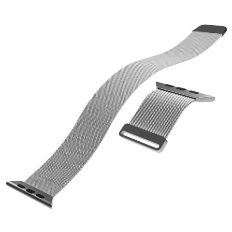 Pasek ze stali nierdzewnej Puro Milanese do Apple Watch 42 / 44 / 45 / 49 mm - srebrny Pasek ze stali nierdzewnej Puro Milanese do Apple Watch 42 / 44 / 45 / 49 mm - srebrny