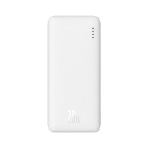 Powerbank Baseus Airpow 20W 10000mAh z kablem Baseus Simple Series USB-A - USB-C 30 cm - biały