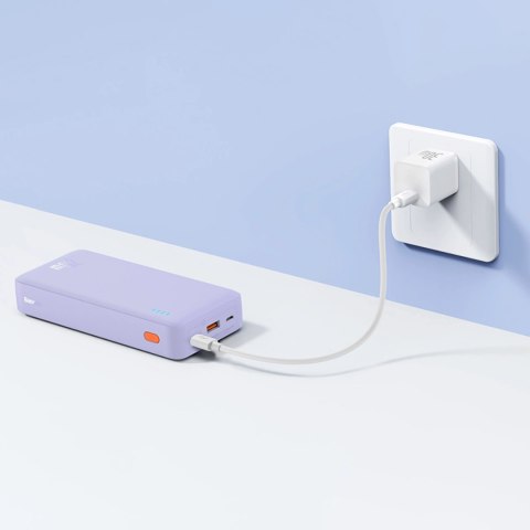 Powerbank Baseus Airpow 20W 20000mAh z kablem Baseus Simple Series USB-A - USB-C 50 cm - fioletowy