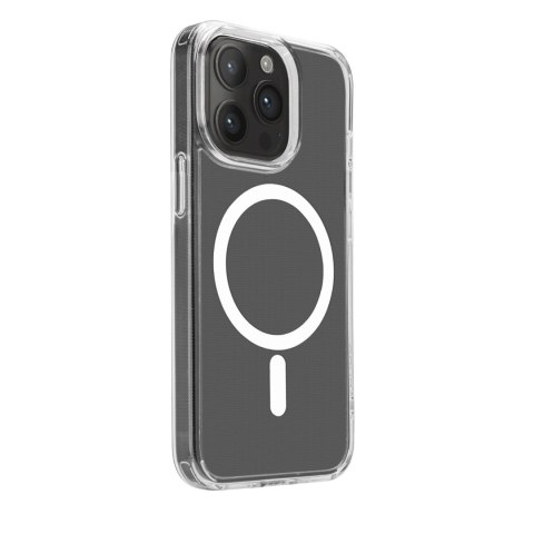 Puro Cover in PC+TPU+TPE with integrated magnets "LITE MAG PRO" for iPhone 15 Pro, white color Puro Cover in PC+TPU+TPE with integrated magnets "LITE MAG PRO" for iPhone 15 Pro, white color