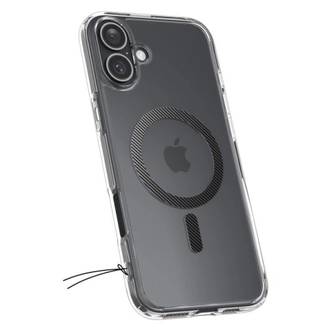 Spigen Ultra Hybrid MagSafe Carbon Fiber na iPhone 16 - ciemnoszare Spigen Ultra Hybrid MagSafe Carbon Fiber na iPhone 16 - ciemnoszare