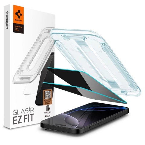 Szkło hartowane Spigen Glas.tR EZ Fit Privacy na iPhone 16 Pro - 2 szt.