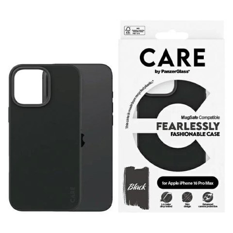 Etui CARE by PanzerGlass Fashion Case z MagSafe na iPhone 16 Pro Max - czarne Etui CARE by PanzerGlass Fashion Case z MagSafe na iPhone 16 Pro Max - czarne