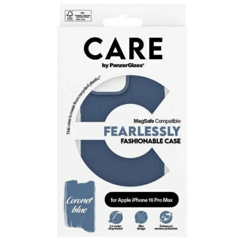 Etui CARE by PanzerGlass Fashion Case z MagSafe na iPhone 16 Pro Max - niebieskie Etui CARE by PanzerGlass Fashion Case z MagSafe na iPhone 16 Pro Max - niebieskie