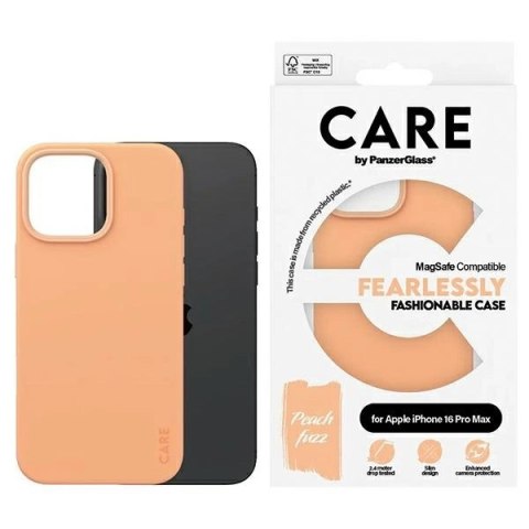 Etui CARE by PanzerGlass Fashion Case z MagSafe na iPhone 16 Pro Max - pomarańczowe Etui CARE by PanzerGlass Fashion Case z MagSafe na iPhone 16 Pro Max - pomarańczowe