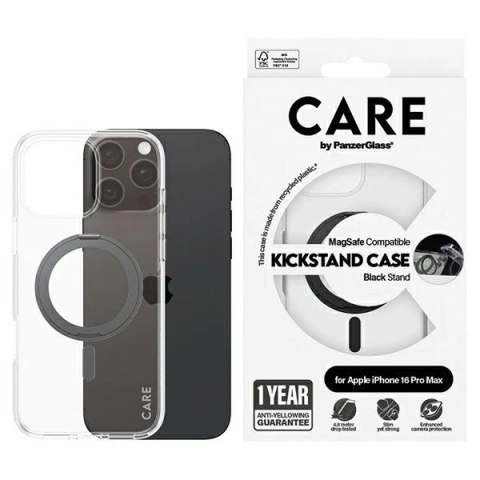 Etui CARE by PanzerGlass Feature Kickstand Case z MagSafe na iPhone 16 Pro Max - czarne Etui CARE by PanzerGlass Feature Kickstand Case z MagSafe na iPhone 16 Pro Max - czarne
