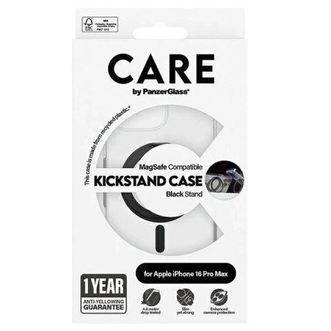Etui CARE by PanzerGlass Feature Kickstand Case z MagSafe na iPhone 16 Pro Max - czarne Etui CARE by PanzerGlass Feature Kickstand Case z MagSafe na iPhone 16 Pro Max - czarne