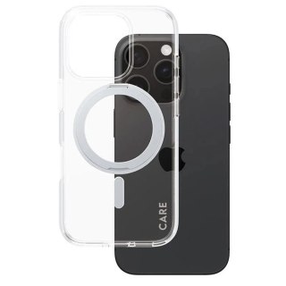 Etui CARE by PanzerGlass Feature Kickstand Case z MagSafe na iPhone 16 Pro - srebrne