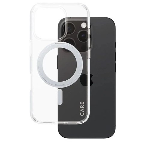 Etui CARE by PanzerGlass Feature Kickstand Case z MagSafe na iPhone 16 Pro - srebrne Etui CARE by PanzerGlass Feature Kickstand Case z MagSafe na iPhone 16 Pro - srebrne