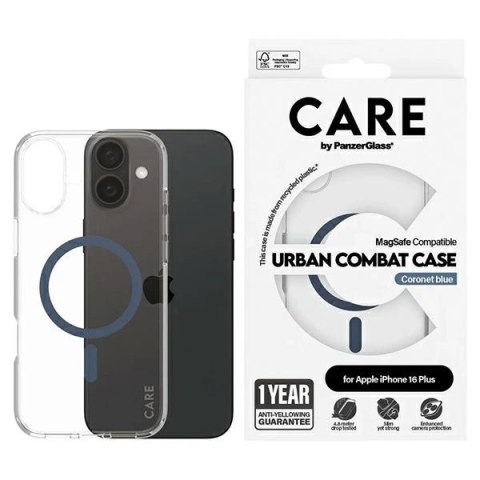Etui CARE by PanzerGlass Flagship Case z MagSafe na iPhone 16 Plus - niebieskie Etui CARE by PanzerGlass Flagship Case z MagSafe na iPhone 16 Plus - niebieskie