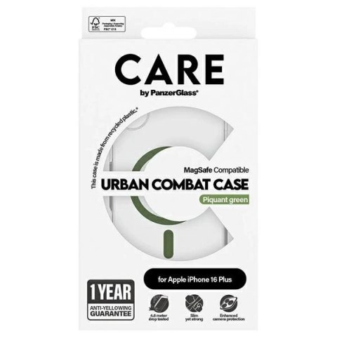 Etui CARE by PanzerGlass Flagship Case z MagSafe na iPhone 16 Plus - zielone Etui CARE by PanzerGlass Flagship Case z MagSafe na iPhone 16 Plus - zielone