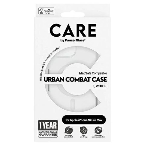 Etui CARE by PanzerGlass Flagship Case z MagSafe na iPhone 16 Pro Max - białe Etui CARE by PanzerGlass Flagship Case z MagSafe na iPhone 16 Pro Max - białe