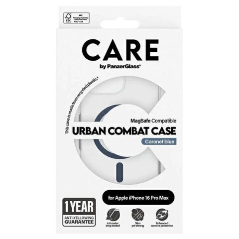 Etui CARE by PanzerGlass Flagship Case z MagSafe na iPhone 16 Pro Max - niebieskie Etui CARE by PanzerGlass Flagship Case z MagSafe na iPhone 16 Pro Max - niebieskie