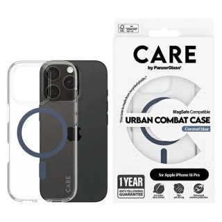 Etui CARE by PanzerGlass Flagship Case z MagSafe na iPhone 16 Pro - niebieskie