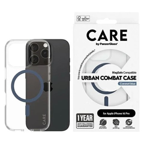 Etui CARE by PanzerGlass Flagship Case z MagSafe na iPhone 16 Pro - niebieskie Etui CARE by PanzerGlass Flagship Case z MagSafe na iPhone 16 Pro - niebieskie