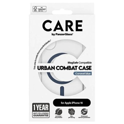 Etui CARE by PanzerGlass Flagship Case z MagSafe na iPhone 16 - niebieskie Etui CARE by PanzerGlass Flagship Case z MagSafe na iPhone 16 - niebieskie