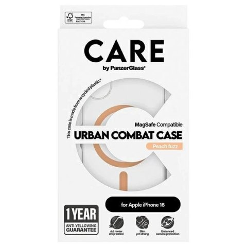 Etui CARE by PanzerGlass Flagship Case z MagSafe na iPhone 16 - pomarańczowe Etui CARE by PanzerGlass Flagship Case z MagSafe na iPhone 16 - pomarańczowe