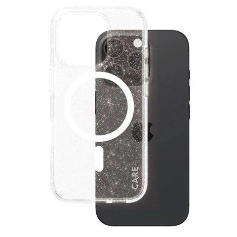 Etui CARE by PanzerGlass Flagship Star Lit Case z MagSafe na iPhone 16 Pro - białe Etui CARE by PanzerGlass Flagship Star Lit Case z MagSafe na iPhone 16 Pro - białe