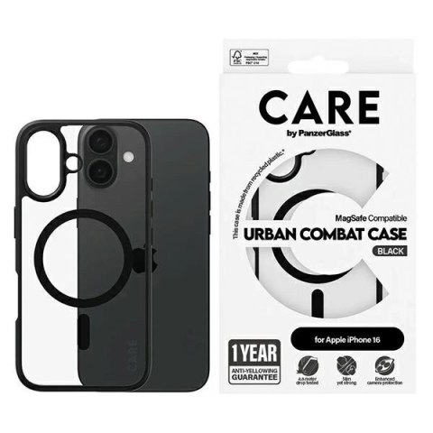 Etui CARE by PanzerGlass Flagship Urban Case z MagSafe na iPhone 16 - przezroczyste Etui CARE by PanzerGlass Flagship Urban Case z MagSafe na iPhone 16 - przezroczyste