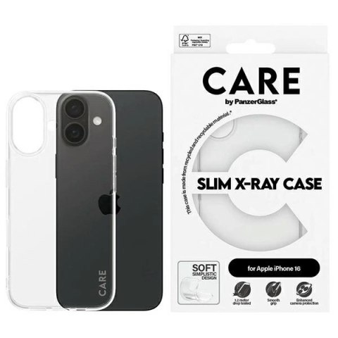 Etui CARE by PanzerGlass X-Ray Soft Basic Case z MagSafe na iPhone 16 - przezroczyste Etui CARE by PanzerGlass X-Ray Soft Basic Case z MagSafe na iPhone 16 - przezroczyste