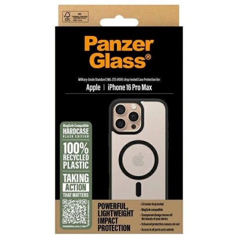Etui PanzerGlass HardCase z MagSafe na iPhone 16 Pro Max - czarne Etui PanzerGlass HardCase z MagSafe na iPhone 16 Pro Max - czarne