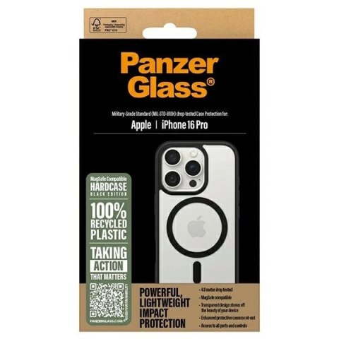 Etui PanzerGlass HardCase z MagSafe na iPhone 16 Pro - czarne Etui PanzerGlass HardCase z MagSafe na iPhone 16 Pro - czarne